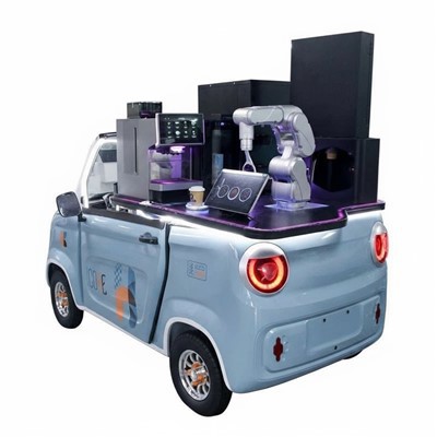 Macchina per caffè robot mobile AI
